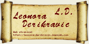 Leonora Derikravić vizit kartica